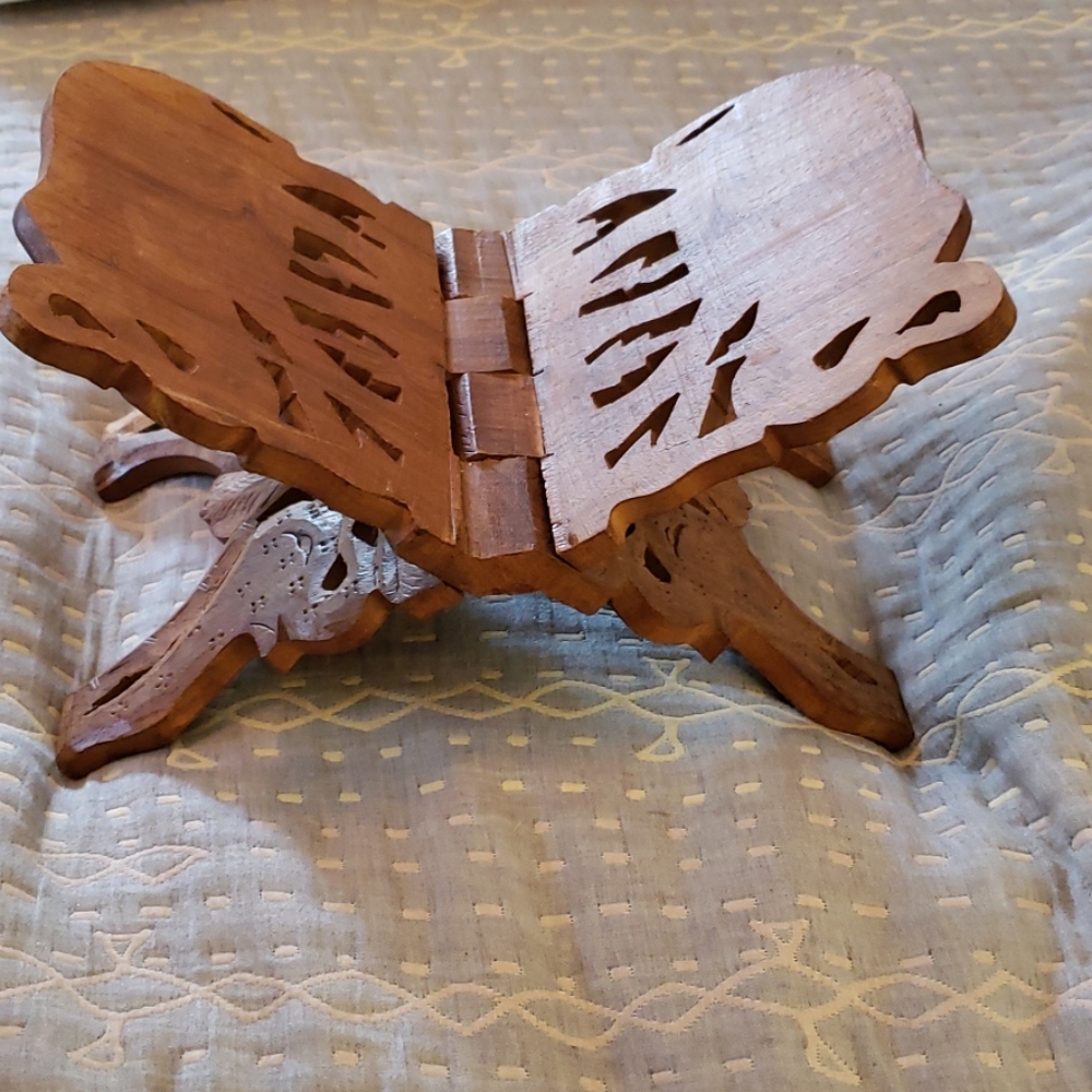 Antique Handcarved Book holder